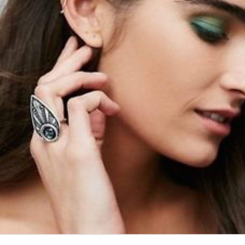 Free People Calm Rivers Shield Ring